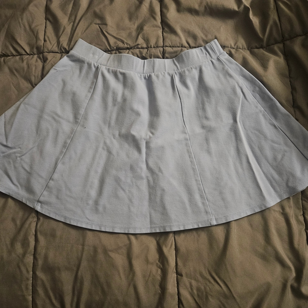 Forever 21 Blue Mini Skater Skirt Pleated Work